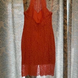 Express Coral Colored Lace Dress - Size 12